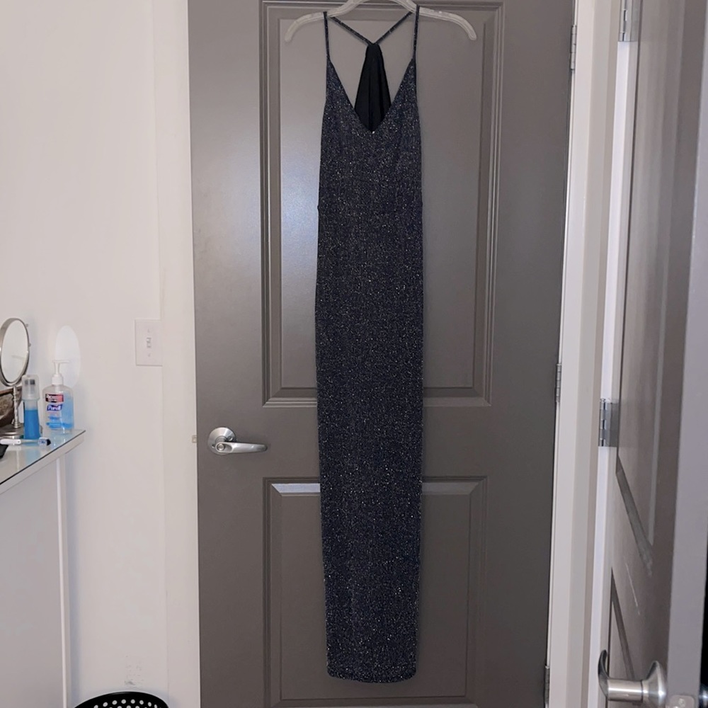 BCBG Generation Sparkly Navy Gown